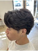 MEN’S HAIR/サーフカール/刈り上げセンターパート/守谷