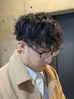 ブルニール 中崎町(BLEUNIR) シャドウパーマ 無造作 韓国メンズ シースルーマッシュ