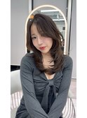 ミディアムレイヤーカット/似合わせカット/大人ガーリー/20代