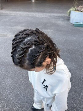バディヘアーサロン(BUDDY HAIR SALON) 編み込みアップスタイルヘアセット前髪カットキッズカット