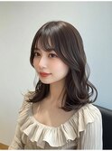 ミディアムレイヤーカット_顔周りハッシュカット韓国調布