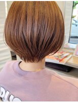 アース 会津若松店(HAIR&MAKE EARTH)&nbsp;艶ブラウンの丸みショートボブ