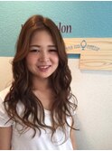 立体カラーロングスタイル【ヘアアレンジ　立川浴衣　エクステ】