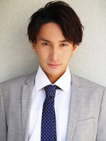 アフロート ディル(AFLOAT D'L)&nbsp;七三オールバック　ツイストパーマ　ビジネス　かき上げヘア