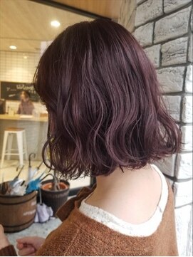 Yuki バーガンディー 切りっぱなしボブ L パーク Paaq のヘアカタログ ホットペッパービューティー