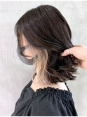 インナーカラー_エアリーミディショートパーマ_ba314271