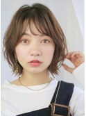 レイヤーボブ×シアーベージュ アースカラー
