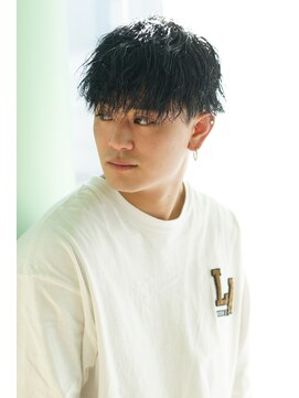 にもう ツイストパーマ 韓国マッシュ ツーブロック ツイストスパイラル