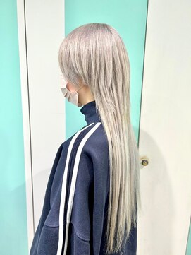 マティーナ ヘアー 池袋(Matina hair) 【ロングウルフ×ホワイトシルバー】20代30代40代