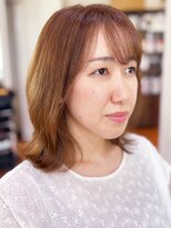 アークスヘアー&nbsp;20代30代40代大人可愛いワンカール肩ラインミルクティー