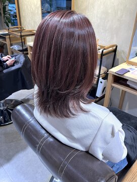 ベルプロッドバイアルター 千葉(bel. prod by aL-ter) ミディアムレイヤー×ハイライトカラー【ピンクベージュ】　村田