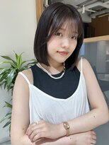 ラミエ バイ メルト 吉祥寺(lamie by melt)&nbsp;"久保田"切りっぱなしボブシースルーバングピンクブラウン