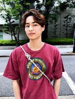 メリケンビューティーパーラー コウベ(MERICAN BEAUTY PARLOR KOBE)&nbsp;メンズカットニュアンスパーマダークアッシュ韓国マッシュ