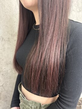 ルーツアイリー 心斎橋(ROOTS IRIE) 韓国風シールエクステ/ボルドーカラー/エクステロング