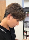 センターパートニュアンスパーマ韓国カルマパーマコンマヘア