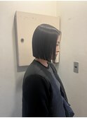 切りっぱなしボブ　ぱつっとボブ