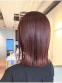 ボブ/赤髪/大阪枚方美容室