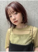 【LadA 城本英恵】 レッド系カラーボブ