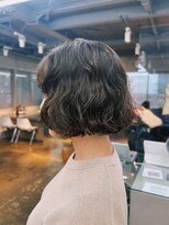 トオ(TOH)&nbsp;ぱっつんボブパーマナチュラルパーマ癖毛風パーマショートパーマ