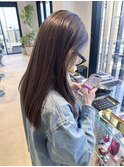 ロングレイヤー/モカグレージュモカブラウンアッシュグレージュ