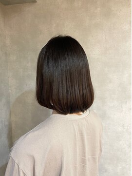 ピュアメンド 吉祥寺(Pure Mend) ツヤサラ縮毛矯正×ダークグレーボブ