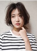 【large】やわらかなワンカールボブ/フェザーバング by鈴木貴仁