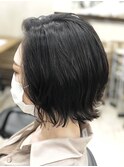 きりっぱなし黒髪外ハネショート