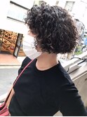 ボブ+スパイラルパーマ