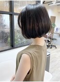 《knit銀座》大人黒髪20代30代40代ショートボブ丸み前下がり