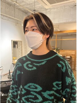 ミモザワークス(Mimosa Works) メンズカットとインパクトハイライト