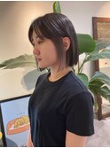 ぱつっとボブ　/ インナーカラー　/ イヤリングカラー