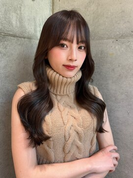 ロンド マーレ 天神大名店(Lond mare) グレーベージュ/レイヤーロング/ツヤ黒髪/レイヤーカット