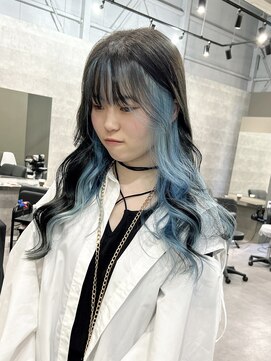 ヴィア(Via) インナーカラー×水色