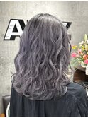 パールグレーハイトーンダブルカラーケアブリーチカラー