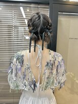 20代30代40代♪お呼ばれ大人かわいいツイン編み込み風アレンジ