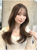 韓国風/レイヤー/小顔/前髪カット/髪質改善/グレージュ/透明感