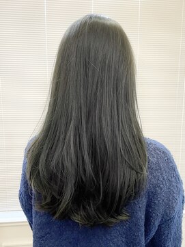 ヘアーアイスカルテット(HAIR ICI QUARTET) 大人かわいい透明感ブリーチなしオリーブグレージュレイヤー