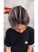 外国人風シャドールーツ　メンズセンターパート