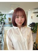 ピンクボブスタイル