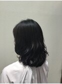 クセ毛風パーマ＊ニュアンスパーマ＊カーキ夏カラー20代