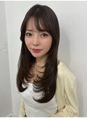 レイヤーカット/顔周りレイヤー/髪質改善/ナチュラル縮毛矯正