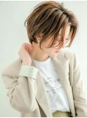 くびれヘアハイライトカラーアプリコットオレンジ門前仲町0708