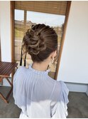 [結婚式参列ヘアセット/ヘアアレンジ]お団子アレンジ 