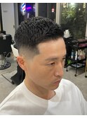 アイロンパーマ フェードカット