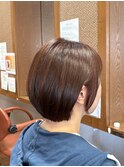 耳掛け×ショートボブ×アルカリ除去トリートメント