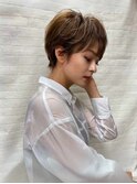 ショートカット×ひし形ショートボブ×前髪あり20代30代40代　a