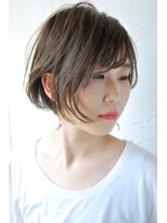 ゼロヘアーハナレ(zerohair HANARE)&nbsp;zerohairHANAREイチヤ「トップふんわり大人アシンメトリーボブ」