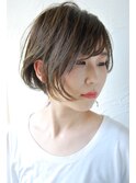 zerohairHANAREイチヤ「トップふんわり大人アシンメトリーボブ」