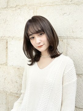 カミノア 銀座店(CAMINOIA) 外ハネの大人ミディアム30代40代50代ココアブラウン