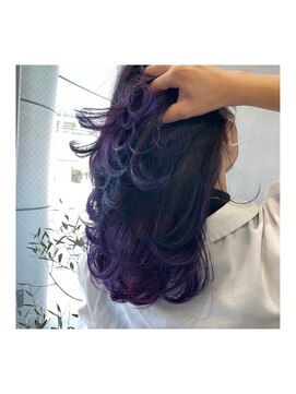 ヘアーサロン ウノ 新百合ヶ丘(hair salon UNO) ヴァイオレットカラー/パープルブラック/ウェーブ巻き